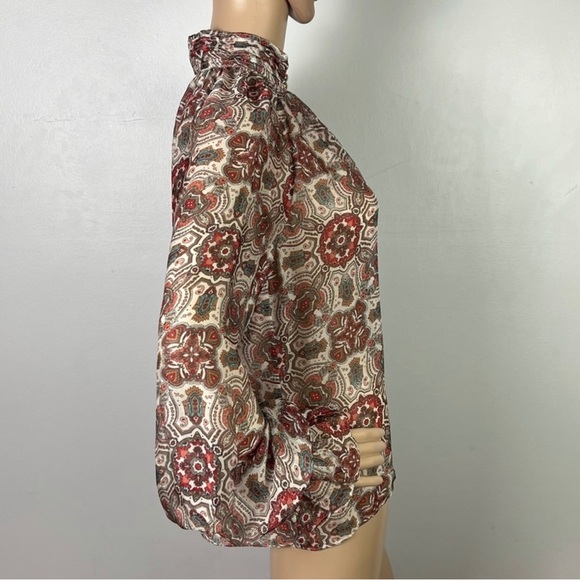 NEW RAMY BROOK LONG SLEEVE PRINTED BLOUSE - Picture 6 of 9